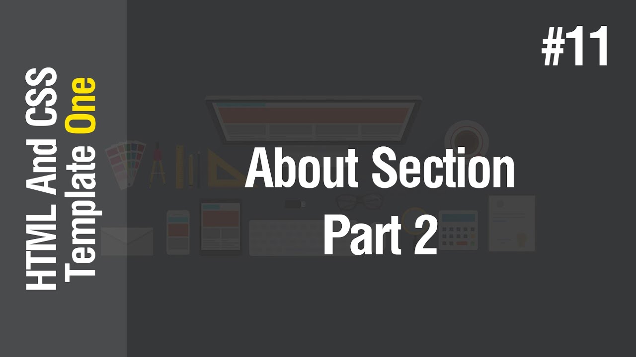 [Arabic] HTML & CSS Template One 2021 - #11 - Create About Section Part 2